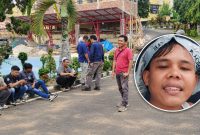 Sejumlah awak media di Kabupaten Tanggamus Lampung yang menunggu keterangan pihak kepolisian di Polres Tanggamus terkait kebenaran penangkapan Kontent Kreator Rohadi Alkantara, (insert, foto Rohadi Alkantara), Kamis 22 Oktober 2026 | ist/Media Prioritastv.com.