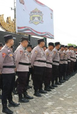 Polres Pringsewu Kerahkan 156 Personel Amankan Masa Kampanye Pilkakon Serentak