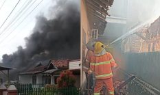 Breakingnews: Rumah di Pekon Pagelaran Pringsewu Terbakar, Asap Hitam Membubung ke Udara