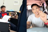 Kolase foto saat Rohadi berhasil diabadikan awak media saat berada di ruang Tipidter Satreskrim Polres Tanggamus dan keluarga pelapor perkara Subehi yakni Hearly Egi | ist/Media Prioritastv.com.