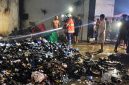 Damkar BPBD Pringsewu saat melakukan pemadaman di gudang J&N Pringsewu, Sabtu 24  Oktober 2026 | Dok. BPBD Pringsewu.